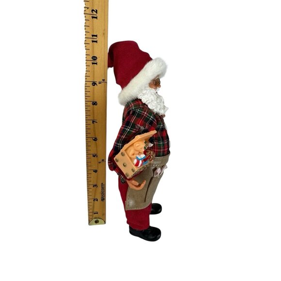 Christmas Carpenter Santa Claus Figurine 11 in Tools Toy Box Holiday Decor - Picture 7 of 8